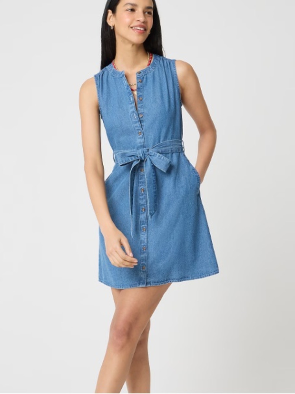 J crew Chambray mini shirt-dress